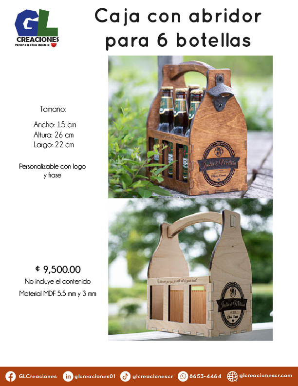 Cajas y soportes licores