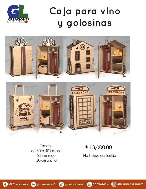 Cajas y soportes licores