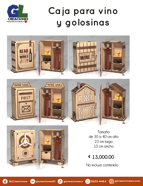 Cajas y soportes licores